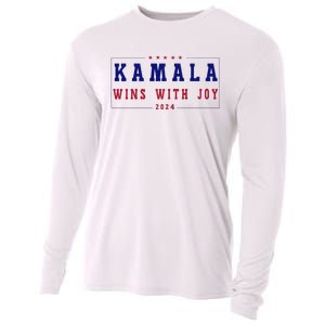 Kamala Wins With Joy Kamala Harris 2024 Premium Cooling Performance Long Sleeve Crew