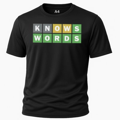 Knows Words Word Guessing Game Guess The Word Game Cooling Performance Crew T-Shirt