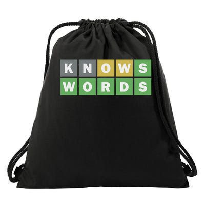 Knows Words Word Guessing Game Guess The Word Game Drawstring Bag
