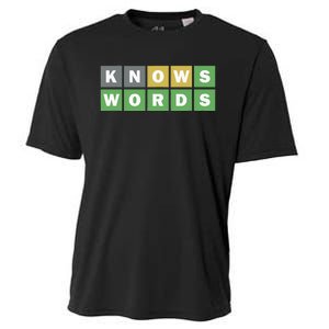 Knows Words Word Guessing Game Guess The Word Game Cooling Performance Crew T-Shirt