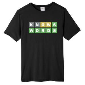 Knows Words Word Guessing Game Guess The Word Game Tall Fusion ChromaSoft Performance T-Shirt