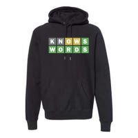 Knows Words Word Guessing Game Guess The Word Game Premium Hoodie