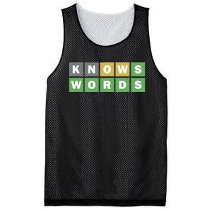 Knows Words Word Guessing Game Guess The Word Game Mesh Reversible Basketball Jersey Tank