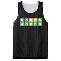 Knows Words Word Guessing Game Guess The Word Game Mesh Reversible Basketball Jersey Tank