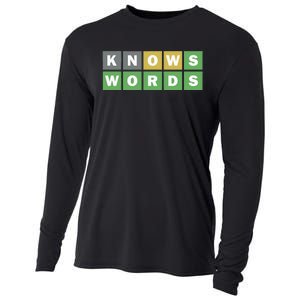 Knows Words Word Guessing Game Guess The Word Game Cooling Performance Long Sleeve Crew