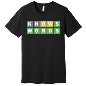 Knows Words Word Guessing Game Guess The Word Game Premium T-Shirt