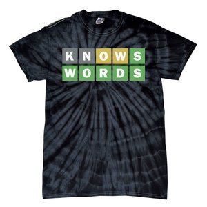 Knows Words Word Guessing Game Guess The Word Game Tie-Dye T-Shirt