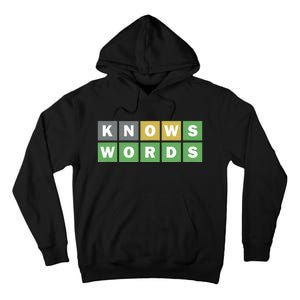 Knows Words Word Guessing Game Guess The Word Game Tall Hoodie