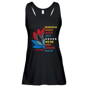 Kamala Wins With Joy WeRe Not Going Back Lotus Peace Lgbt Ladies Essential Flowy Tank