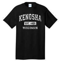 Kenosha Wisconsin Wi Vintage Established Sports Tall T-Shirt