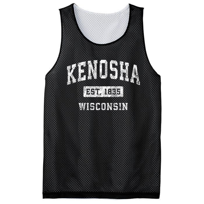 Kenosha Wisconsin Wi Vintage Established Sports Mesh Reversible Basketball Jersey Tank