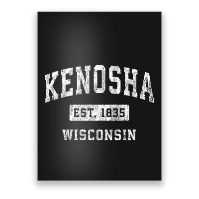 Kenosha Wisconsin Wi Vintage Established Sports Poster