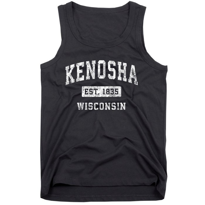 Kenosha Wisconsin Wi Vintage Established Sports Tank Top