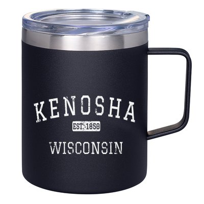 Kenosha Wisconsin Wi Vintage 12oz Stainless Steel Coffee Mug