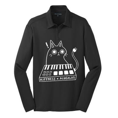 Kiffness X Alugalug Eating The Cats Silk Touch Performance Long Sleeve Polo