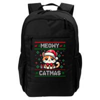 Kitten Xmas Ugly Meowy Catmas Cat Santa Christmas Daily Commute Backpack