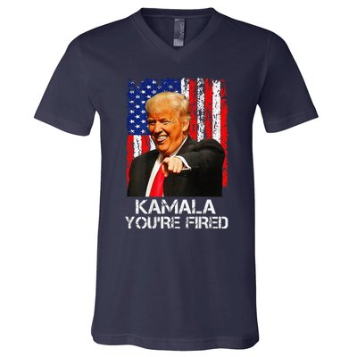 Kamala You Are Fired President Trump V-Neck T-Shirt