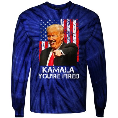 Kamala You Are Fired President Trump Tie-Dye Long Sleeve Shirt