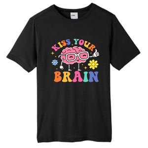 Kiss Your Brain Cute Teacher Appreciation Back To School Tall Fusion ChromaSoft Performance T-Shirt