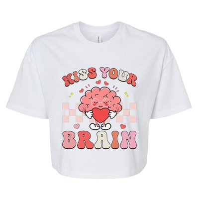 Kiss Your Brain Sped Teacher Appreciation Bella+Canvas Jersey Crop Tee