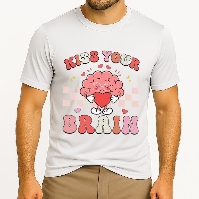 Kiss Your Brain Sped Teacher Appreciation Cooling Performance Crew T-Shirt