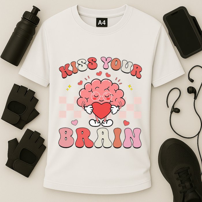 Kiss Your Brain Sped Teacher Appreciation Cooling Performance Crew T-Shirt