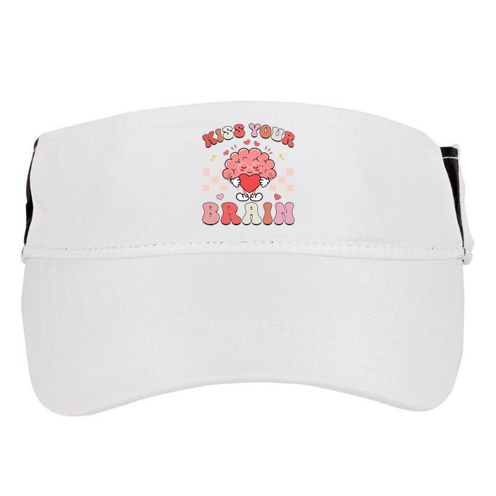 Kiss Your Brain Sped Teacher Appreciation Adult Drive Performance Visor