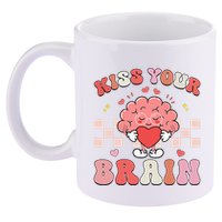 Kiss Your Brain Sped Teacher Appreciation 11oz C Handle Ceramic Mug