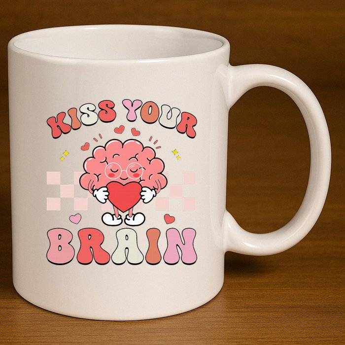 Kiss Your Brain Sped Teacher Appreciation 11oz C Handle Ceramic Mug