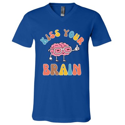Kiss Your Brain V-Neck T-Shirt
