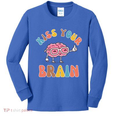 Kiss Your Brain Kids Long Sleeve Shirt