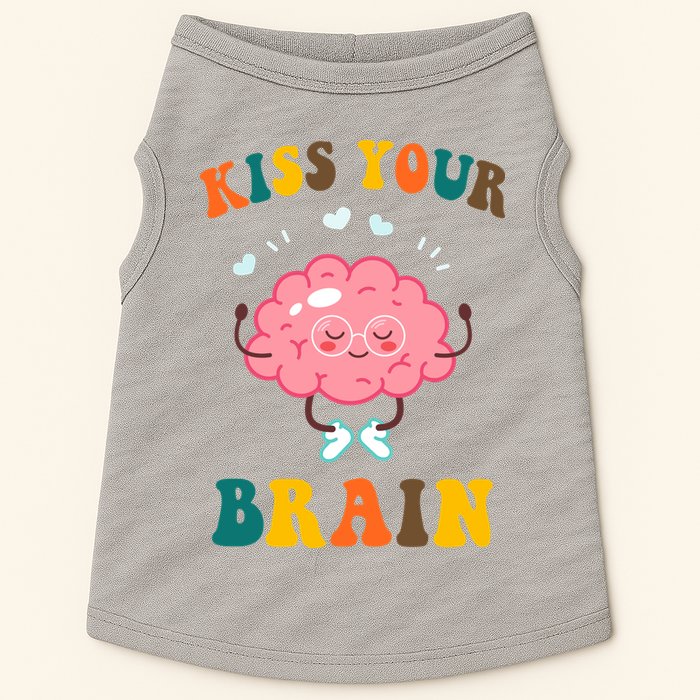Kiss Your Brain Cute Funny Doggie Tank