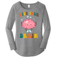 Kiss Your Brain Cute Funny Women's Perfect Tri Tunic Long Sleeve Shirt