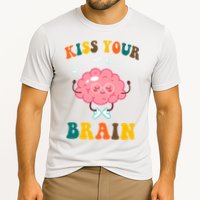 Kiss Your Brain Cute Funny Cooling Performance Crew T-Shirt