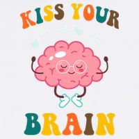 Kiss Your Brain Cute Funny 11oz C Handle Ceramic Mug