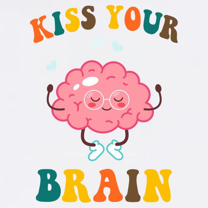 Kiss Your Brain Cute Funny 11oz C Handle Ceramic Mug