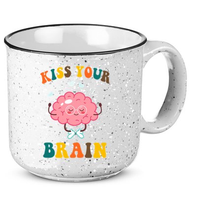 Kiss Your Brain Cute Funny 15oz Campfire Ceramic Mug