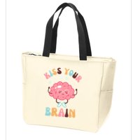 Kiss Your Brain Mental Health Brain Zip Tote Bag