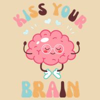 Kiss Your Brain Mental Health Brain Zip Tote Bag