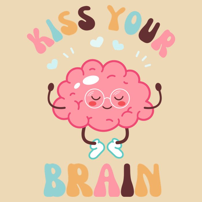 Kiss Your Brain Mental Health Brain Zip Tote Bag