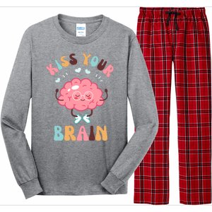 Kiss Your Brain Mental Health Brain Long Sleeve Pajama Set