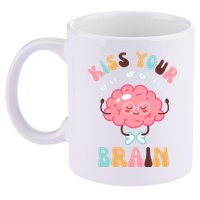 Kiss Your Brain Mental Health Brain 11oz C Handle Ceramic Mug