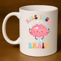 Kiss Your Brain Mental Health Brain 11oz C Handle Ceramic Mug