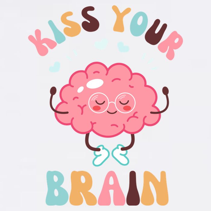 Kiss Your Brain Mental Health Brain Trucker Hat