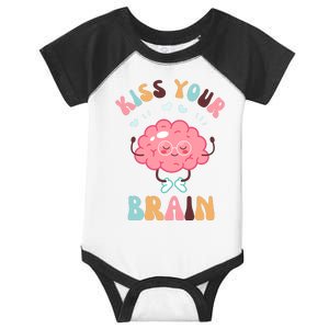 Kiss Your Brain Mental Health Brain Infant Baby Jersey Bodysuit