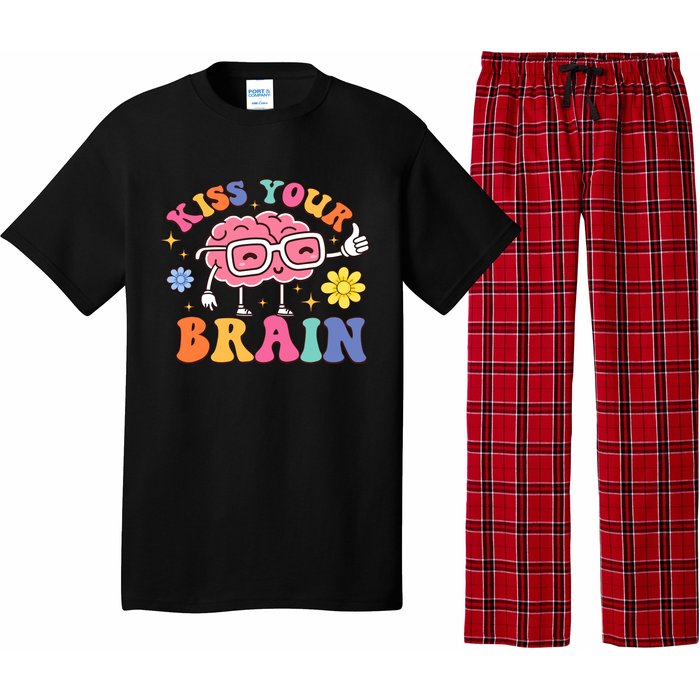 Kiss Your Brain Cute Teacher Appreciation Back To School Pajama Set