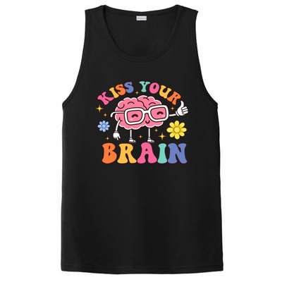 Kiss Your Brain Cute Teacher Appreciation Back To School PosiCharge Competitor Tank