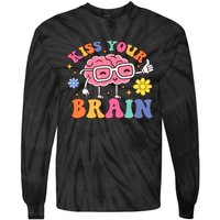 Kiss Your Brain Cute Teacher Appreciation Back To School Tie-Dye Long Sleeve Shirt