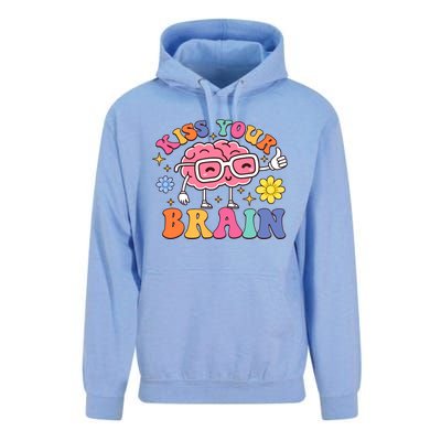 Kiss Your Brain Cute Teacher Appreciation Back To School Unisex Surf Hoodie