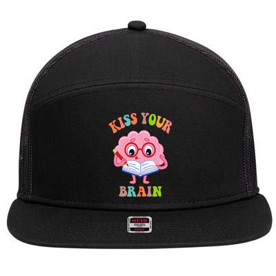 Kissing Your Brain Teaching Squad 7 Panel Mesh Trucker Snapback Hat